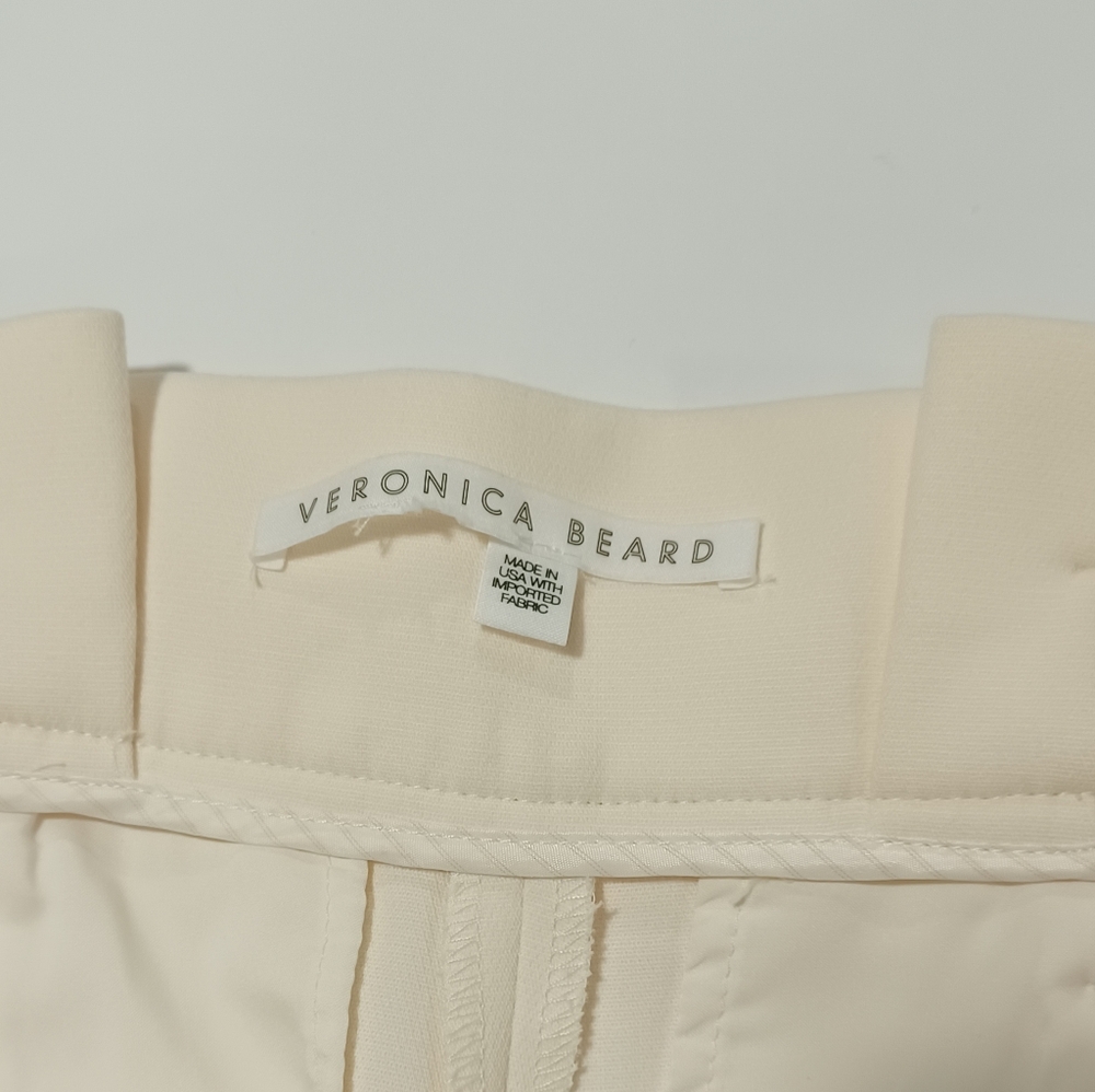 Veronica Beard Ecru Tie-Waist Trousers - Picture 2 of 6